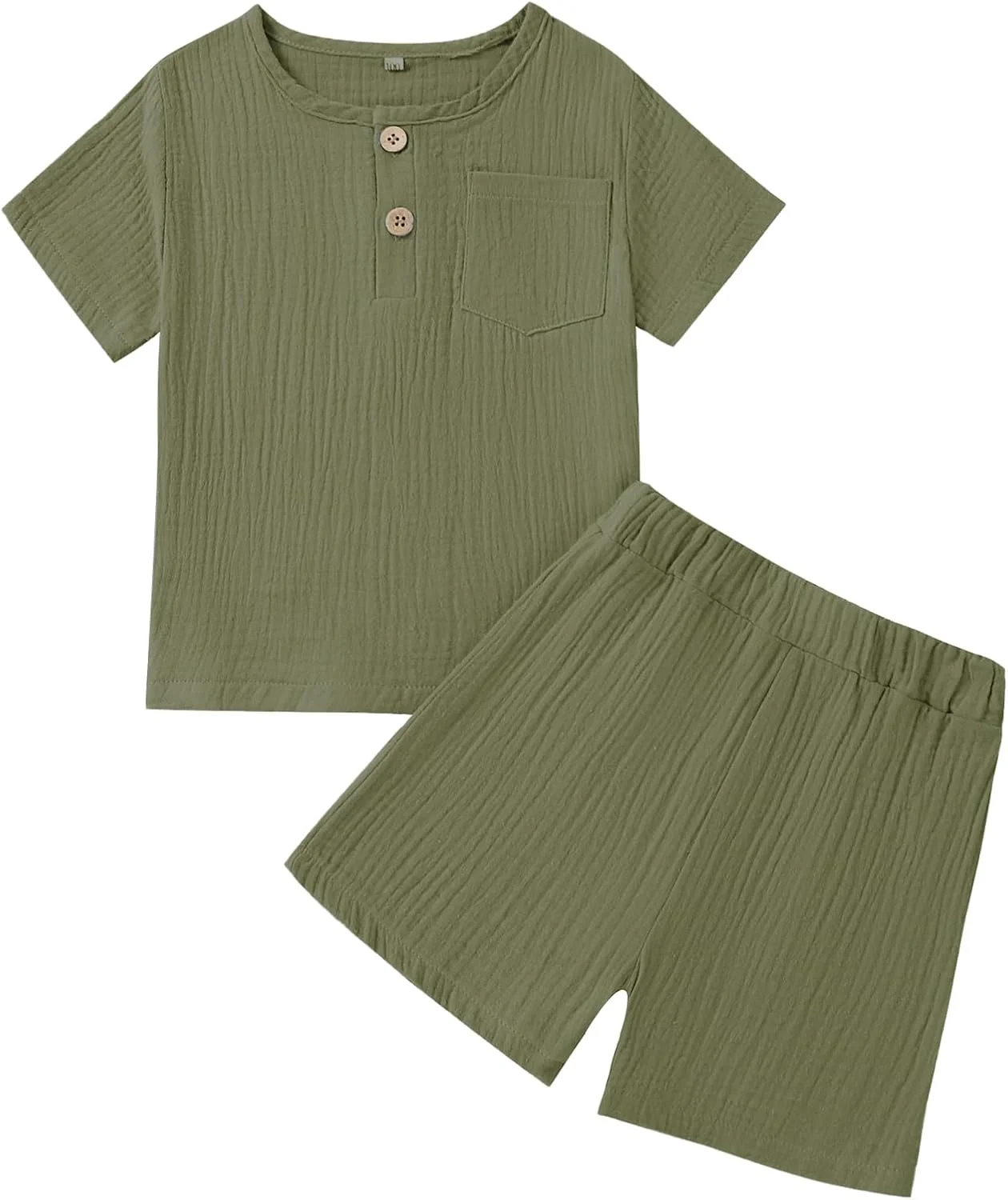 ست لباس پسرانه دالو کیت، پیراهن آستین کوتاه دکمه دار و شلوارک، مناسب نوزادان و کودکان نوپا، لباس تابستانی پسرانه