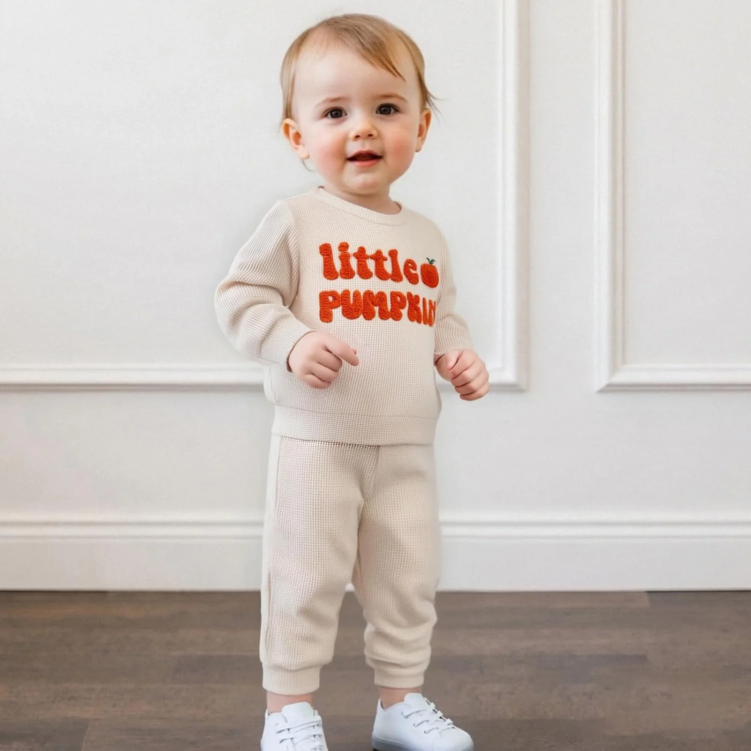 لباس هالووین پسرانه Geagodelia، لباس بچه گانه، ست لباس گلدوزی شده با طرح کدو تنبل کوچک، سویشرت، ژاکت، بلوز و شلوار