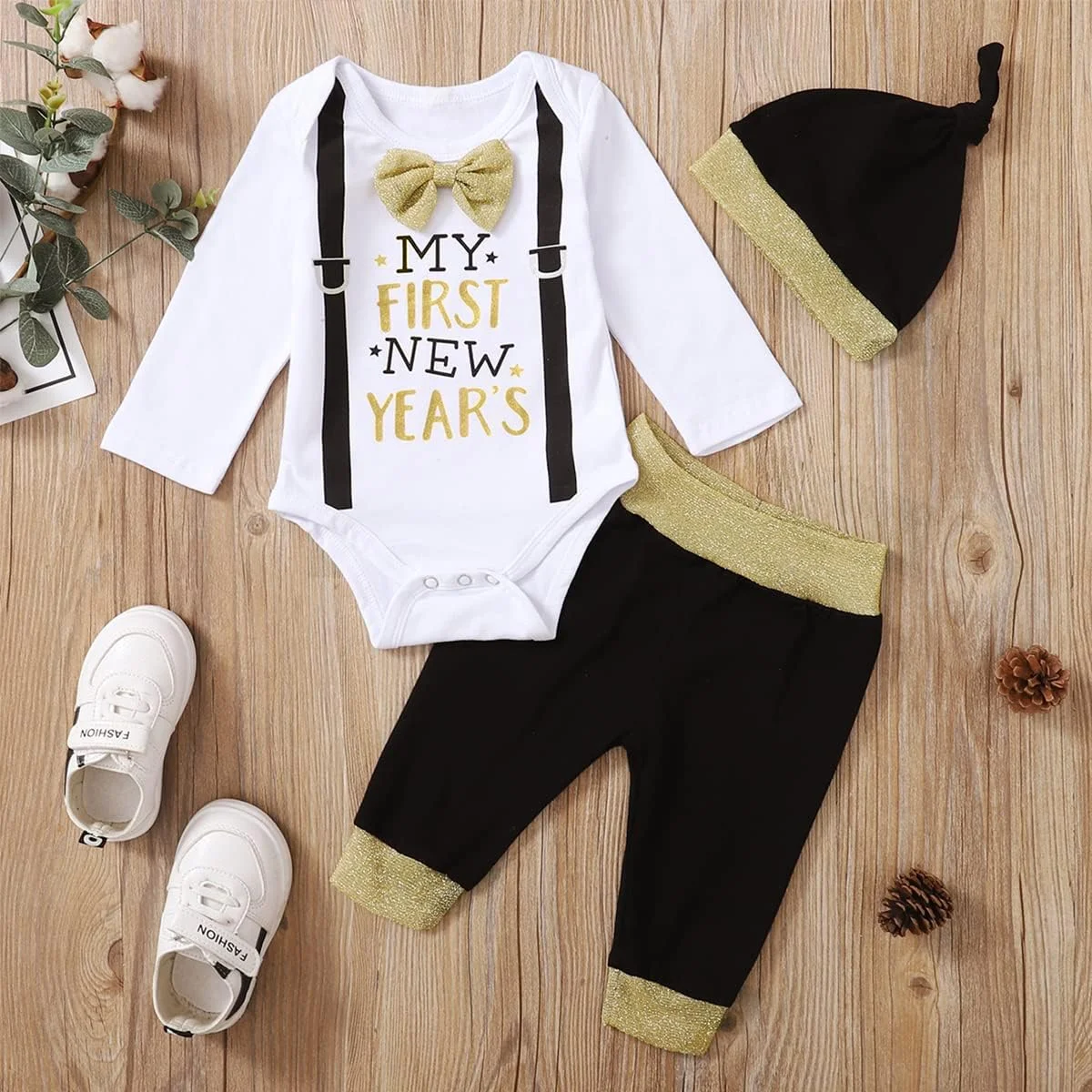 ست لباس پسرانه Detigee برای اولین جشن سنت پاتریک، شامل شلوار و لباس نوزادی با طرح شبدر