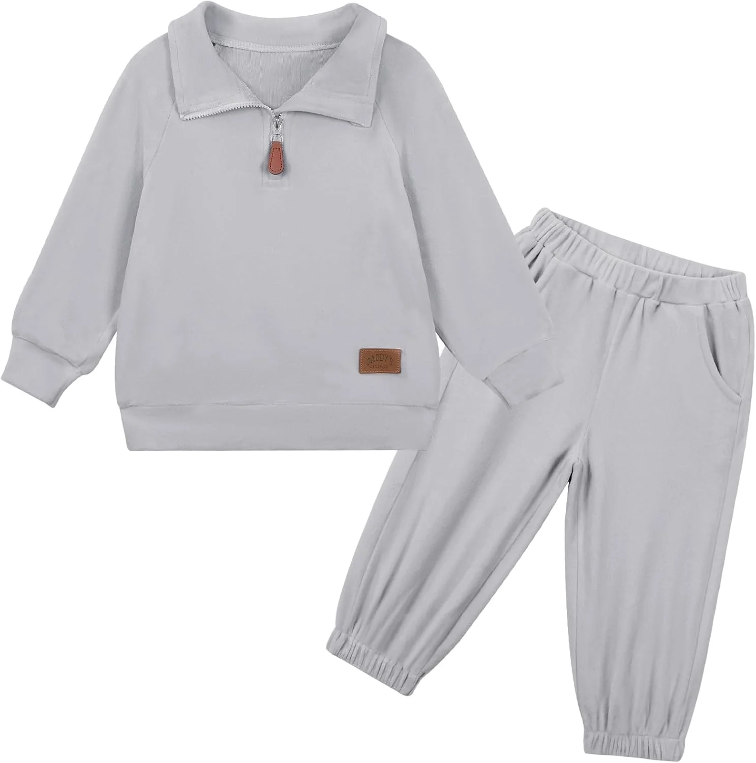 ست لباس مخملی گرم زمستانی پسرانه ChYoung، شامل سویشرت زیپ‌دار آستین بلند و شلوار