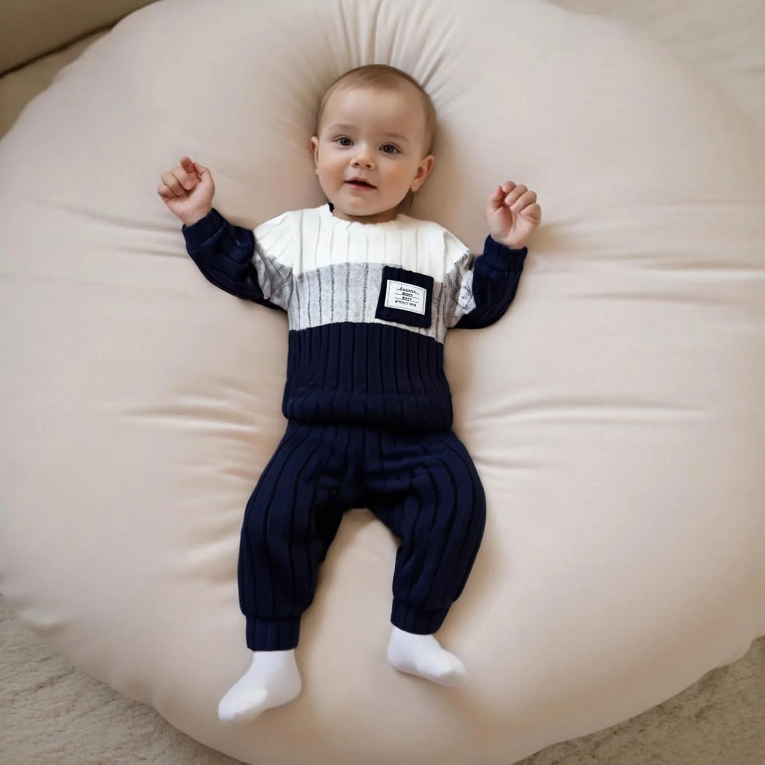 لباس بچه گانه پسرانه، ست ژاکت زمستانی، بلوز آستین بلند + شلوار، ست لباس کودک پسرانه، ژاکت بافتنی