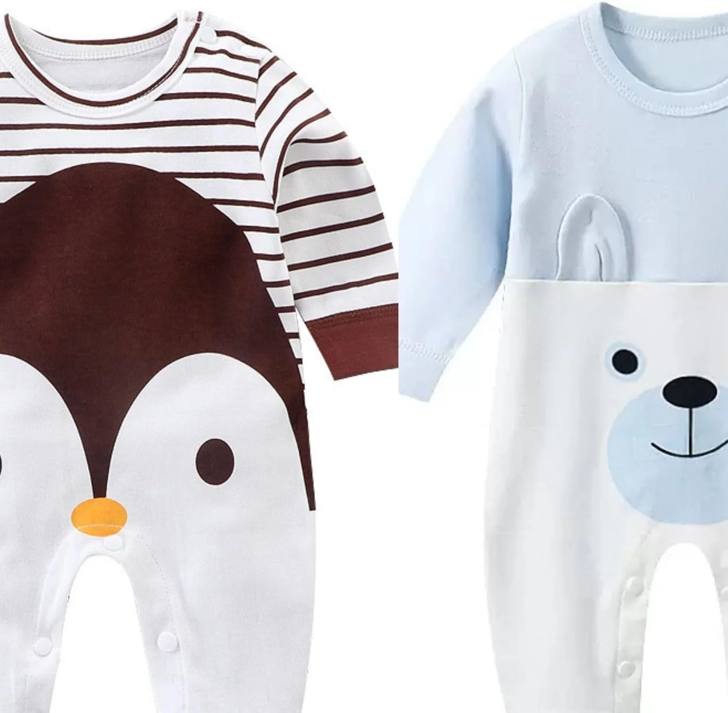 ست لباس نوزادی 2 تکه، مناسب برای کودکان 12-20 ماهه، لباس آستین بلند 100% پنبه، ست گرم و یکدست پنبه ای نوزاد، لباس آستین دار پسرانه/دخترانه