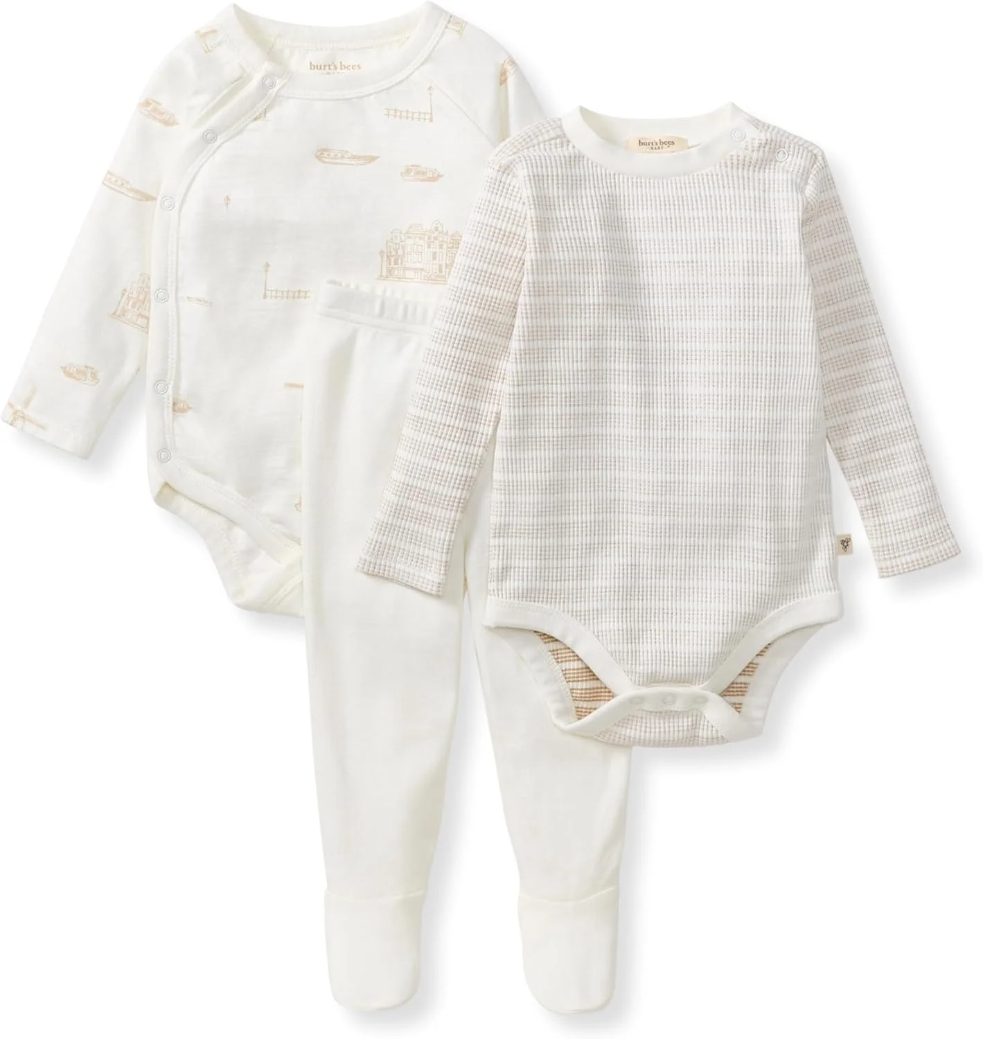 ست بادی و شلوار نوزادی Burt's Bees Baby Unisex، لباس نوزادی 100% پنبه ارگانیک، ست لباس نوزادی و نوپا