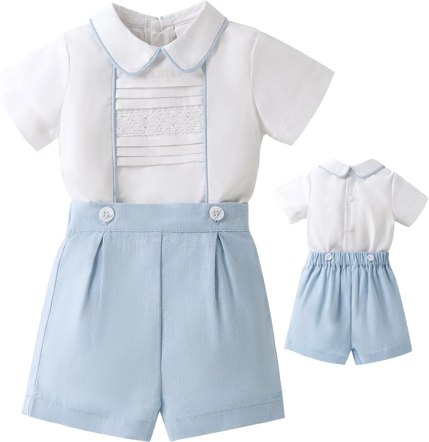 لباس تابستانی پسرانه Booulfi، لباس تولد رسمی پسرانه (بسته 2 عددی)