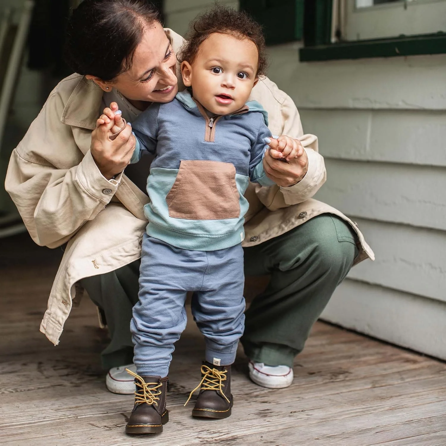 ست تی شرت و شلوار پسرانه Burt's Bees Baby، ست لباس بالا و پایین، ست لباس نوزادی و نوپا