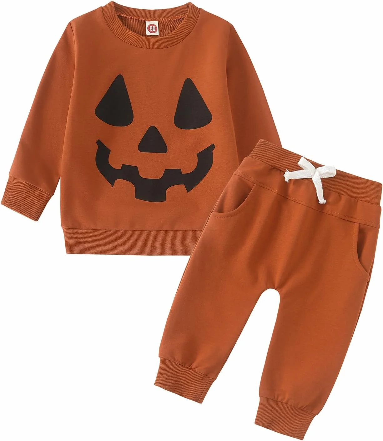ست لباس هالووین نوزاد پسرانه Asmea، لباس بچه گانه هالووین طرح کدو تنبل