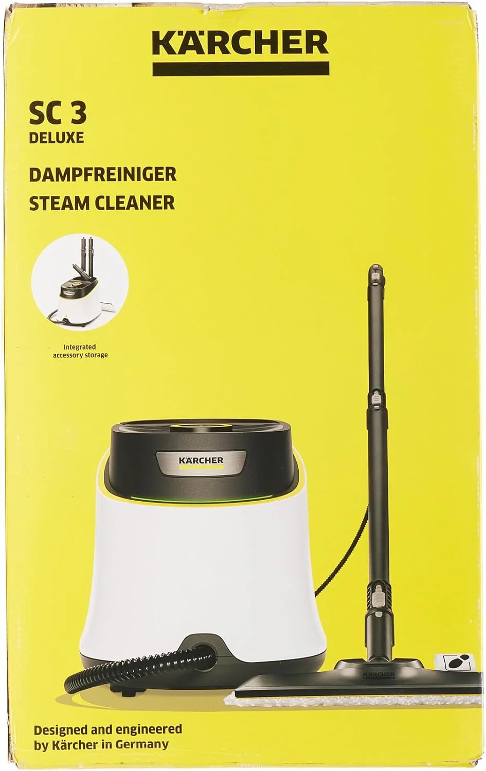 بخارشوی کارچر SC 3 Deluxe EasyFix - زمان گرم شدن 30 ثانیه، با حلقه نور LED و محل نگهداری لوازم جانبی، توان پوشش سطحی تقریباً 75 متر مربع در هر بار پر کردن مخزن، سبک و جمع و جور، حلقه LED، انعطاف پذیر بخارشوی کارچر SC 3 Deluxe EasyFix - زمان گرم شدن 30 ثانیه، با حلقه نور LED و محل نگهداری لوازم جانبی، توان پوشش سطحی تقریباً 75 متر مربع در هر بار پر کردن مخزن، سبک و جمع و جور، حلقه LED، انعطاف پذیر