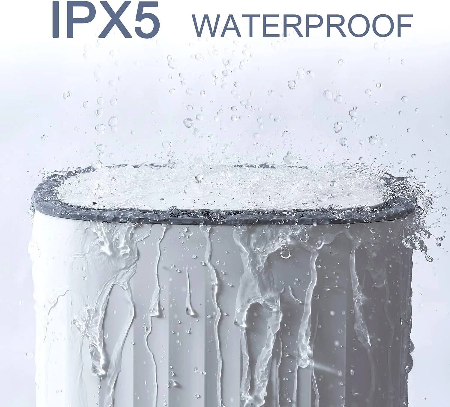 سطل زباله 13 لیتری سنسوردار ELPHECO، ضد آب، مناسب اتاق خواب، سطل آشغال اتوماتیک با درب برای حمام، اتاق نشیمن، دفتر کار، خاکستری