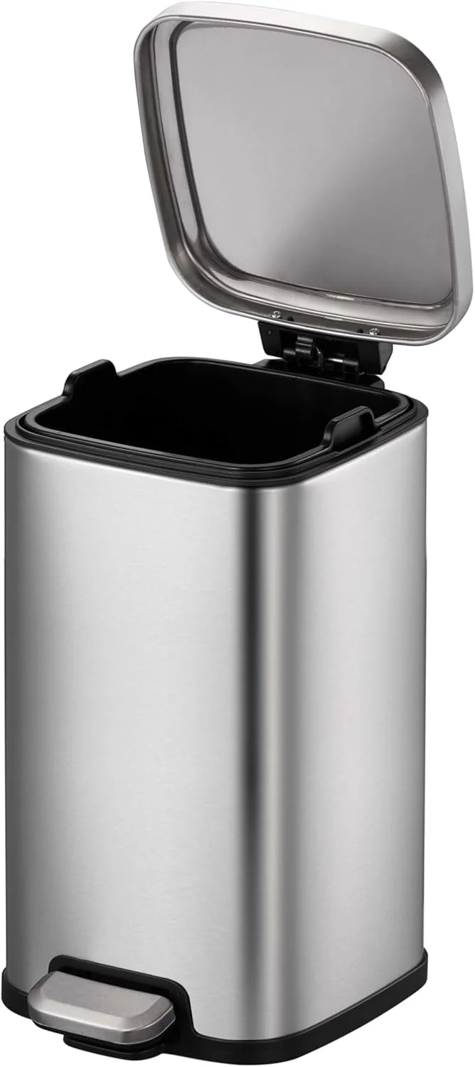 سطل پدالی استلا اکو 12 لیتری مربع - نقره ای | سطل زباله پدالی جمع و جور با درب آرام بند | روکش مقاوم در برابر اثر انگشت | دارای سطل داخلی جداشدنی سطل پدالی استلا اکو 12 لیتری مربع - نقره ای | سطل زباله پدالی جمع و جور با درب آرام بند | روکش مقاوم در برابر اثر انگشت | دارای سطل داخلی جداشدنی