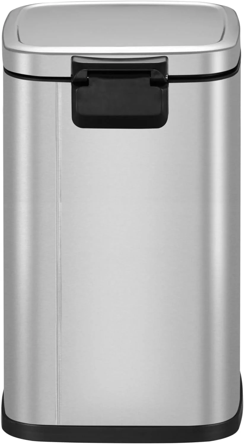 سطل پدالی استلا اکو 12 لیتری مربع - نقره ای | سطل زباله پدالی جمع و جور با درب آرام بند | روکش مقاوم در برابر اثر انگشت | دارای سطل داخلی جداشدنی سطل پدالی استلا اکو 12 لیتری مربع - نقره ای | سطل زباله پدالی جمع و جور با درب آرام بند | روکش مقاوم در برابر اثر انگشت | دارای سطل داخلی جداشدنی