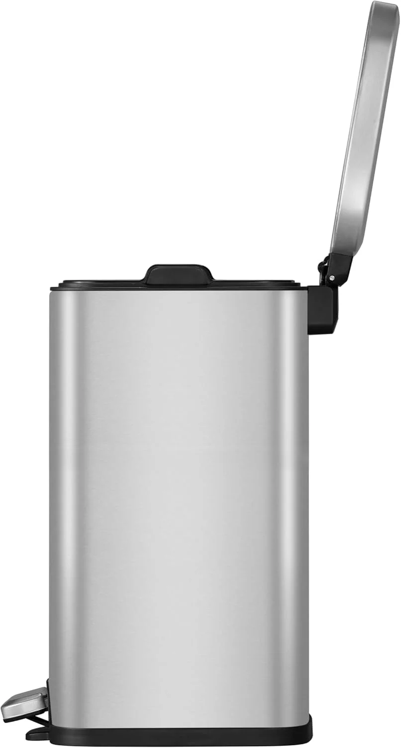 سطل پدالی استلا اکو 12 لیتری مربع - نقره ای | سطل زباله پدالی جمع و جور با درب آرام بند | روکش مقاوم در برابر اثر انگشت | دارای سطل داخلی جداشدنی سطل پدالی استلا اکو 12 لیتری مربع - نقره ای | سطل زباله پدالی جمع و جور با درب آرام بند | روکش مقاوم در برابر اثر انگشت | دارای سطل داخلی جداشدنی