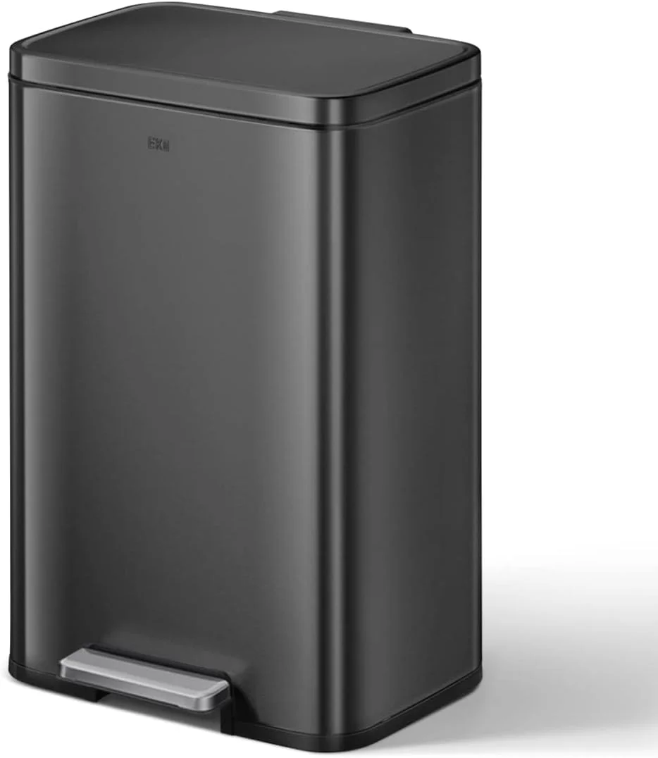 سطل زباله پدالی 50 لیتری ایکو مدل مدیسون مشکی مات با سطل داخلی - مقاوم در برابر اثر انگشت سطل زباله پدالی 50 لیتری ایکو مدل مدیسون مشکی مات با سطل داخلی - مقاوم در برابر اثر انگشت