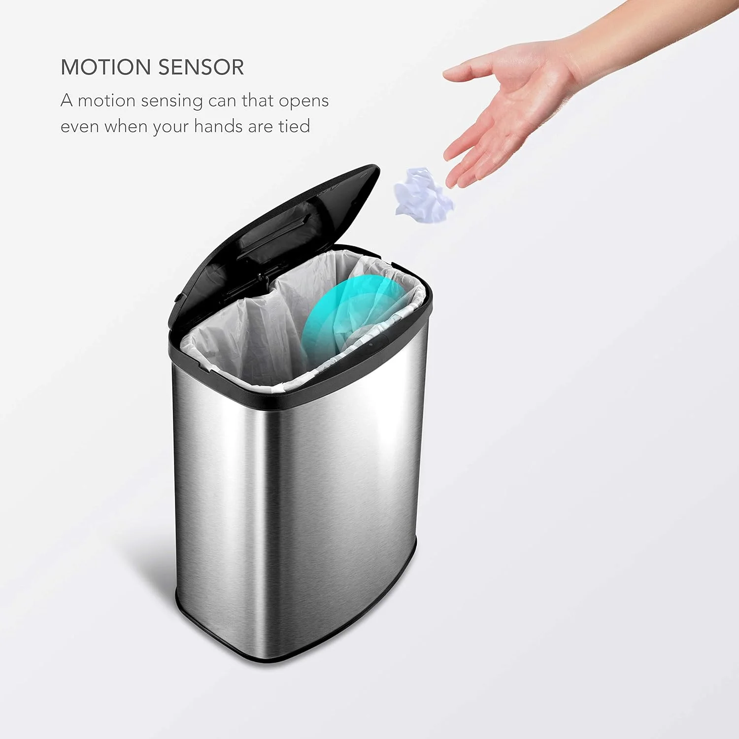 سطل زباله اتوماتیک بدون لمس NineStars DZT-8-1 با سنسور حرکتی مادون قرمز، 8 لیتری، پایه استیل ضد زنگ (مستطیلی، درب مشکی) سطل زباله اتوماتیک بدون لمس NineStars DZT-8-1 با سنسور حرکتی مادون قرمز، 8 لیتری، پایه استیل ضد زنگ (مستطیلی، درب مشکی)