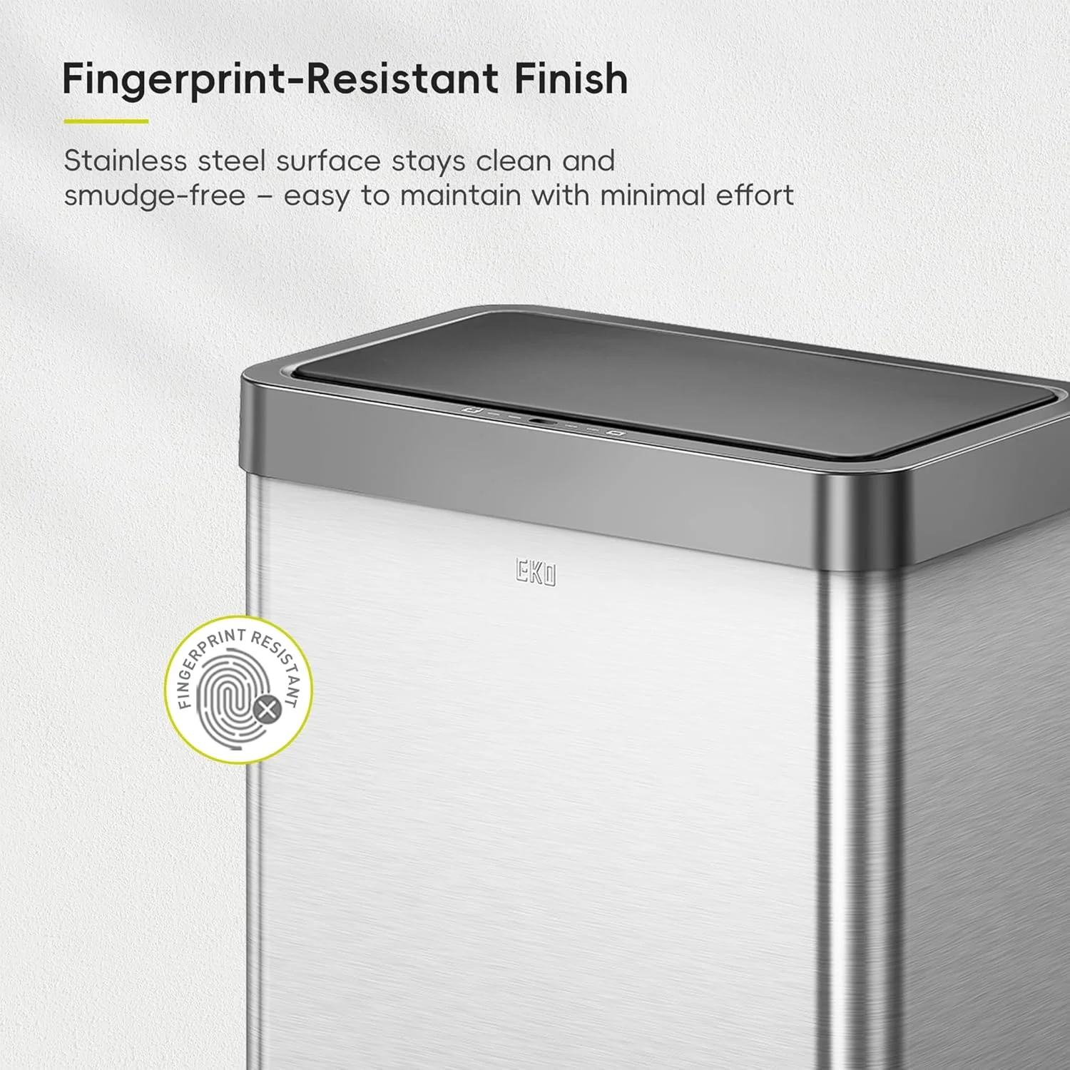 سطل زباله آشپزخانه سنسوردار بازیافت EKO Mirage X - سطل زباله دو محفظه ای بدون لمس شیک و بهداشتی - ایده آل برای آشپزخانه و خانه، استیل ضد زنگ، 40 لیتری سطل زباله آشپزخانه سنسوردار بازیافت EKO Mirage X - سطل زباله دو محفظه ای بدون لمس شیک و بهداشتی - ایده آل برای آشپزخانه و خانه، استیل ضد زنگ، 40 لیتری