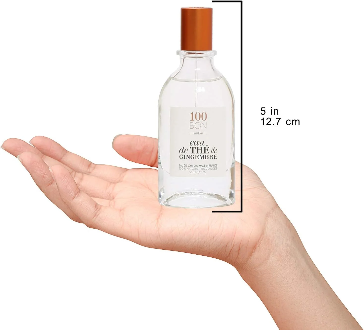 100BON ادو تویلت چای و زنجبیل – عطر چای و زنجبیل برای زنان و مردان – عطر انرژی بخش ارگانیک - عطر با رایحه های شیرین، مرکباتی و تند - اسپری عطر 100% طبیعی، 100 میلی لیتر