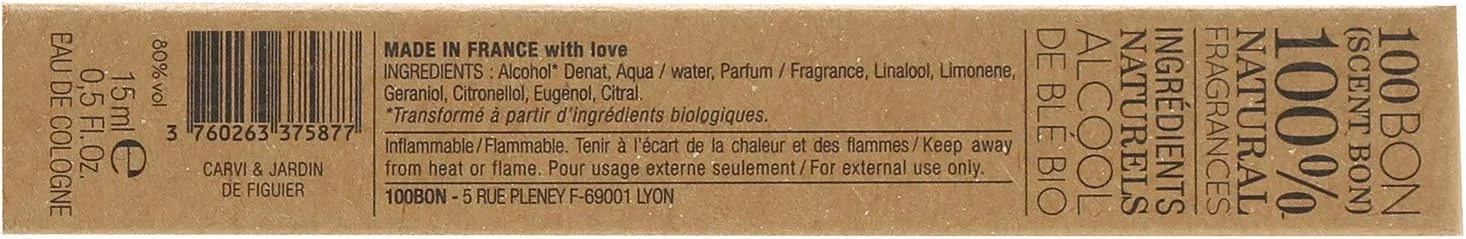 100BON Carvi & Jardin De Figuer – عطر ادویه ای زیره و انجیر برای زنان و مردان – عطر ارگانیک انرژی زا با رایحه ای میوه ای و گلی شهوانی - اسپری عطر 100% غلیظ، 15 میلی لیتر 100BON Carvi & Jardin De Figuer – عطر ادویه ای زیره و انجیر برای زنان و مردان – عطر ارگانیک انرژی زا با رایحه ای میوه ای و گلی شهوانی - اسپری عطر 100% غلیظ، 15 میلی لیتر
