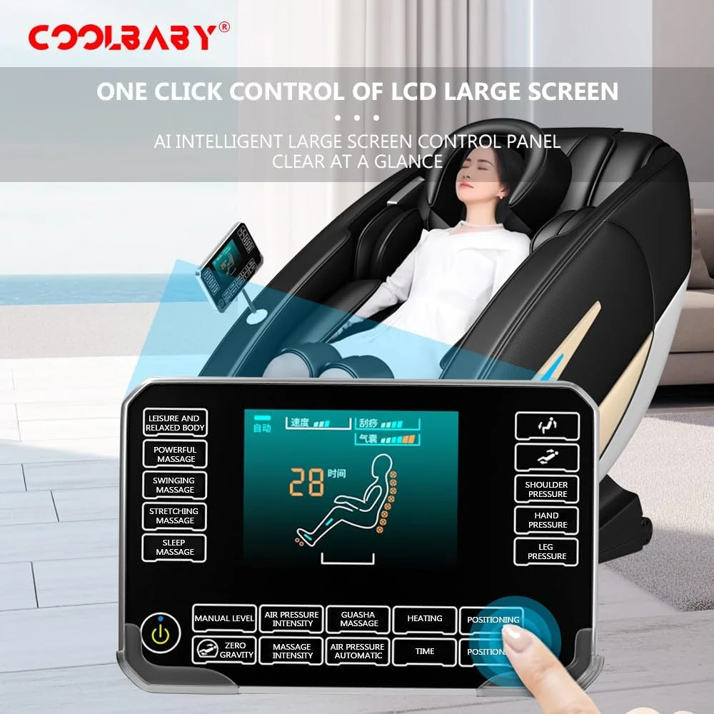 صندلی ماساژور برقی COOLBABY مدل Z8 با ماساژور فضایی جدید با سر ماساژ انعطاف پذیر 8D، بلندگوی استریو بلوتوث HIFI و نورپردازی رمانتیک صندلی ماساژور برقی COOLBABY مدل Z8 با ماساژور فضایی جدید با سر ماساژ انعطاف پذیر 8D، بلندگوی استریو بلوتوث HIFI و نورپردازی رمانتیک
