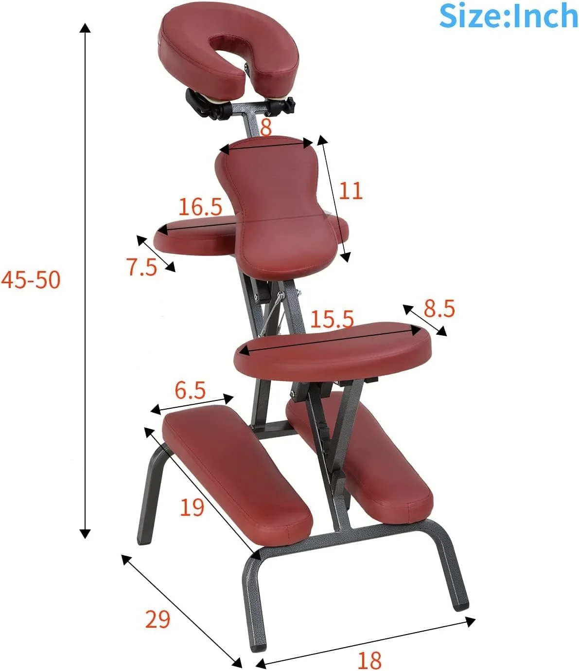 صندلی ماساژ قابل حمل کول بیبی، صندلی تتو، صندلی تراپی، اسفنج ضخامت 4 اینچی، صندلی ماساژ تاشو با قابلیت تنظیم ارتفاع، صندلی ماساژ صورت، صندلی اسپا، کیف حمل، ست 2 تکه