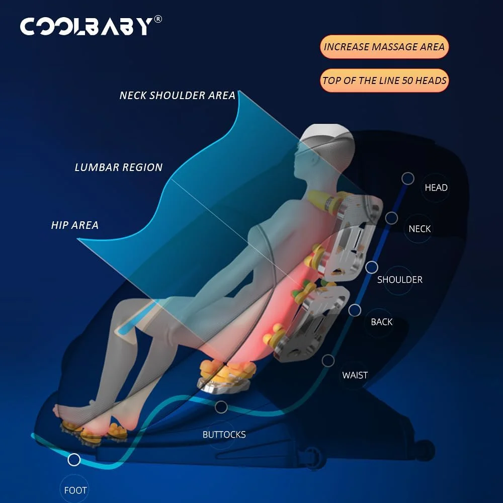 صندلی ماساژور برقی COOLBABY مدل Z8 با ماساژور فضایی جدید با سر ماساژ انعطاف پذیر 8D، بلندگوی استریو بلوتوث HIFI و نورپردازی رمانتیک صندلی ماساژور برقی COOLBABY مدل Z8 با ماساژور فضایی جدید با سر ماساژ انعطاف پذیر 8D، بلندگوی استریو بلوتوث HIFI و نورپردازی رمانتیک