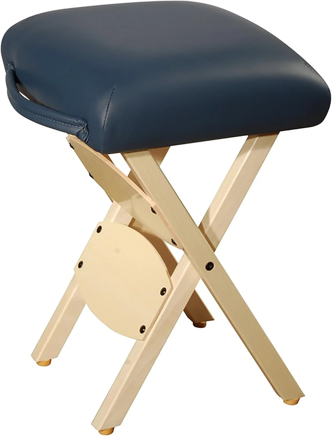 Master Massage Wooden Portable Folding Massage Stool- Lightweight Wood Foldable Tattoo Stool-Portable Tattoo Stool-Mobile Chair Seat Easy to Carry, Royal Blue