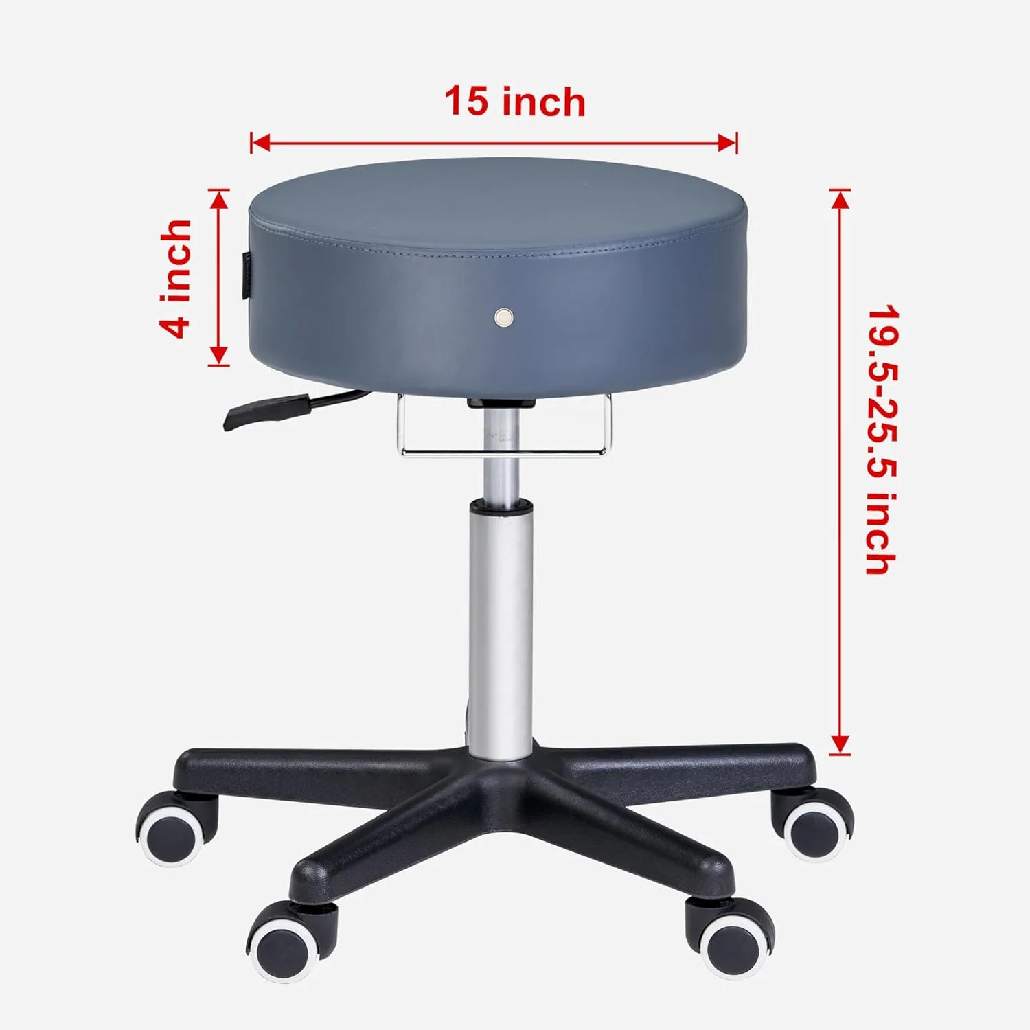 صندلی گردان ارگونومیک Master Massage Glider، صندلی هیدرولیک چرخ دار قابل تنظیم، صندلی آرایشگری، دندانپزشکی، صندلی اداری خانگی، آبی رویال