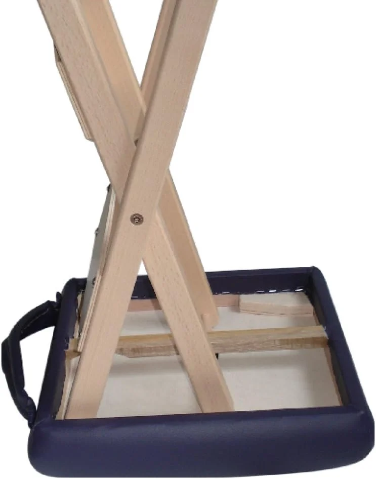 Master Massage Wooden Portable Folding Massage Stool- Lightweight Wood Foldable Tattoo Stool-Portable Tattoo Stool-Mobile Chair Seat Easy to Carry, Royal Blue