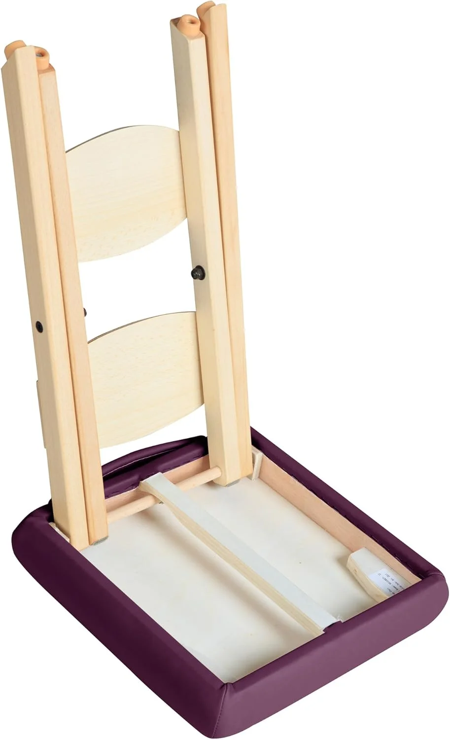 صندلی تاشو قابل حمل چوبی مستر ماساژ - صندلی تاتو تاشو چوبی سبک وزن - صندلی تاتو قابل حمل - صندلی متحرک با حمل آسان، بنفش