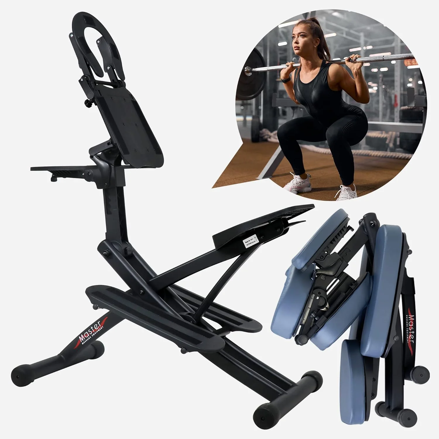 صندلی ماساژ تاشو قابل حمل حرفه ای مستر ماساژ، آلومینیومی، سبک وزن قابل تنظیم با کوسن موسیقی بلوتوث و کیف حمل، آبی، سایز آزاد صندلی ماساژ تاشو قابل حمل حرفه ای مستر ماساژ، آلومینیومی، سبک وزن قابل تنظیم با کوسن موسیقی بلوتوث و کیف حمل، آبی، سایز آزاد