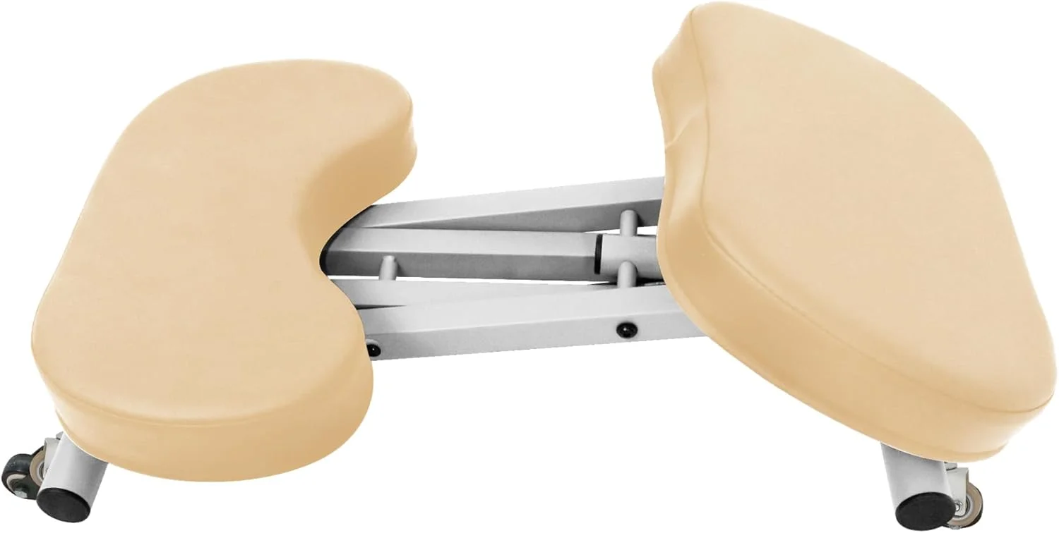 صندلی زانو ارگونومیک Master Massage Healthy-Star-Program با پشتی کمر برای دفتر کار - صندلی حالت دهنده تاشو فلزی، کرم صندلی زانو ارگونومیک Master Massage Healthy-Star-Program با پشتی کمر برای دفتر کار - صندلی حالت دهنده تاشو فلزی، کرم