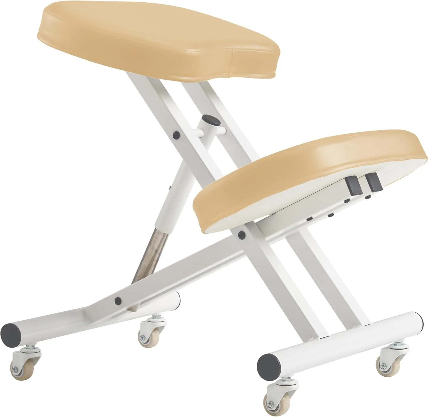 صندلی زانو ارگونومیک Master Massage Healthy-Star-Program با پشتی کمر برای دفتر کار - صندلی حالت دهنده تاشو فلزی، کرم صندلی زانو ارگونومیک Master Massage Healthy-Star-Program با پشتی کمر برای دفتر کار - صندلی حالت دهنده تاشو فلزی، کرم