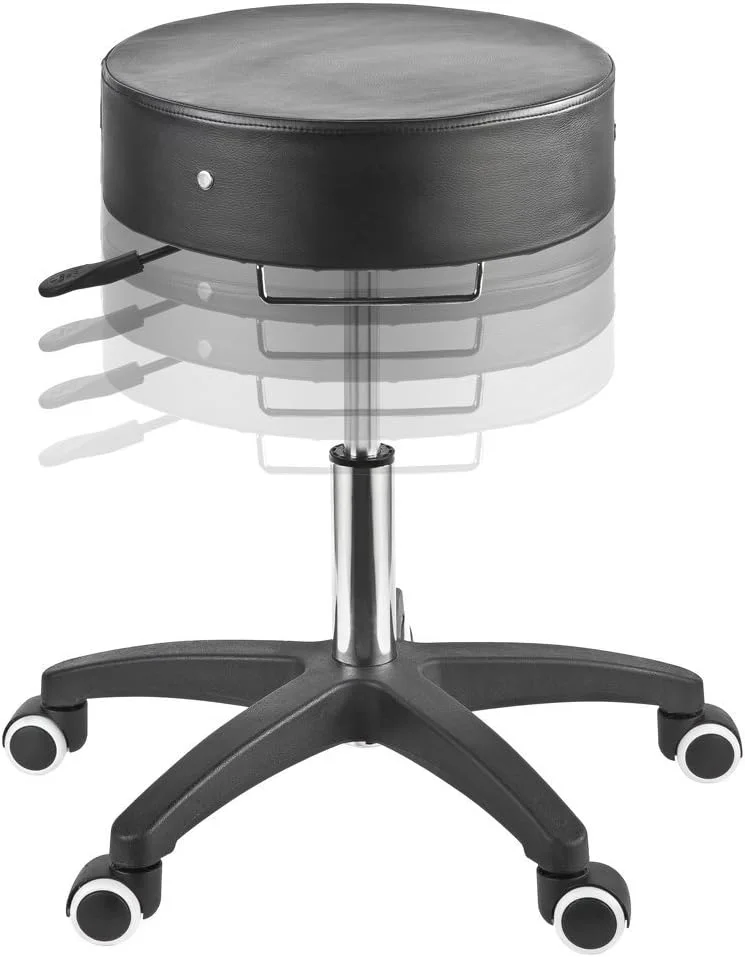 صندلی چرخدار هیدرولیک گردان لوکس آرایشگاهی مستر ماساژ، مشکی براق