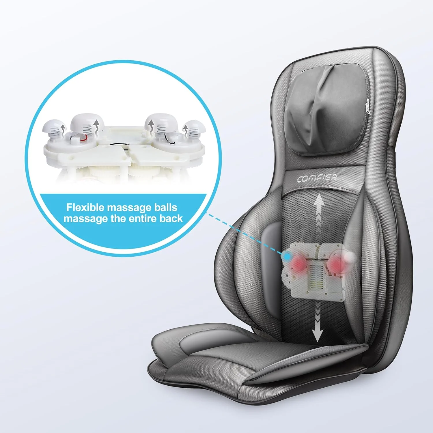 ماساژور گردن و کمر گرمایشی Comfier - صندلی ماساژور با کمپرس و غلتک، ماساژور شیاتسو ورزشی برای کل کمر، گردن، پد صندلی ماساژور برای استفاده در خانه و محل کار؛ هدیه روز پدر برای پدر ماساژور گردن و کمر گرمایشی Comfier - صندلی ماساژور با کمپرس و غلتک، ماساژور شیاتسو ورزشی برای کل کمر، گردن، پد صندلی ماساژور برای استفاده در خانه و محل کار؛ هدیه روز پدر برای پدر