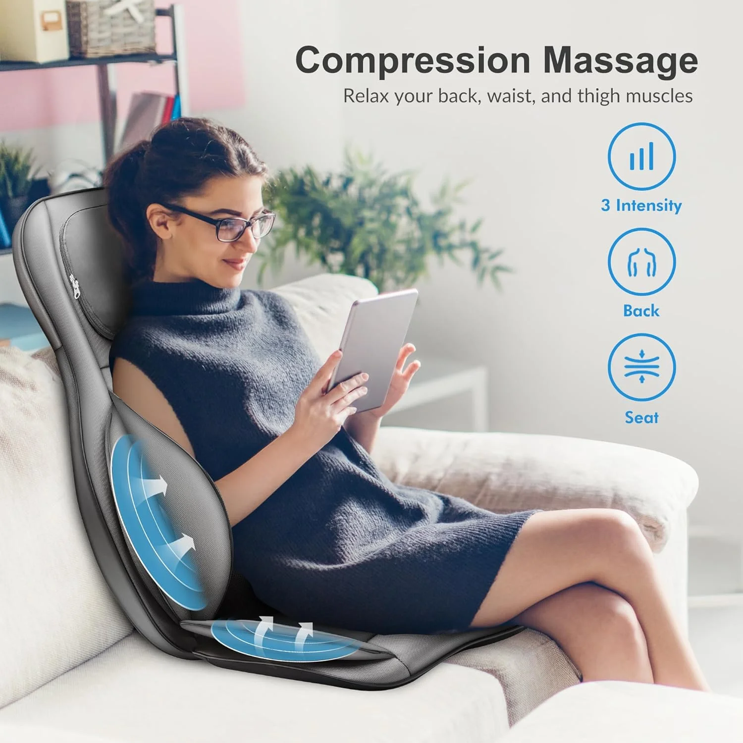 ماساژور گردن و کمر گرمایشی Comfier - صندلی ماساژور با کمپرس و غلتک، ماساژور شیاتسو ورزشی برای کل کمر، گردن، پد صندلی ماساژور برای استفاده در خانه و محل کار؛ هدیه روز پدر برای پدر ماساژور گردن و کمر گرمایشی Comfier - صندلی ماساژور با کمپرس و غلتک، ماساژور شیاتسو ورزشی برای کل کمر، گردن، پد صندلی ماساژور برای استفاده در خانه و محل کار؛ هدیه روز پدر برای پدر