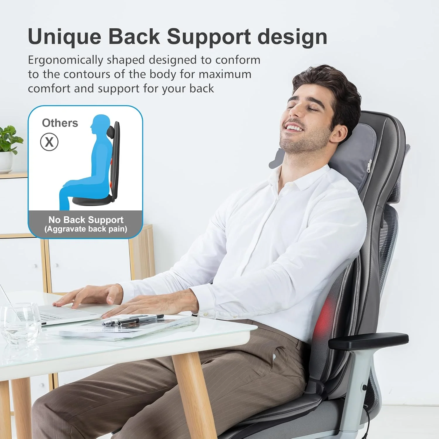 ماساژور گردن و کمر گرمایشی Comfier - صندلی ماساژور با کمپرس و غلتک، ماساژور شیاتسو ورزشی برای کل کمر، گردن، پد صندلی ماساژور برای استفاده در خانه و محل کار؛ هدیه روز پدر برای پدر ماساژور گردن و کمر گرمایشی Comfier - صندلی ماساژور با کمپرس و غلتک، ماساژور شیاتسو ورزشی برای کل کمر، گردن، پد صندلی ماساژور برای استفاده در خانه و محل کار؛ هدیه روز پدر برای پدر