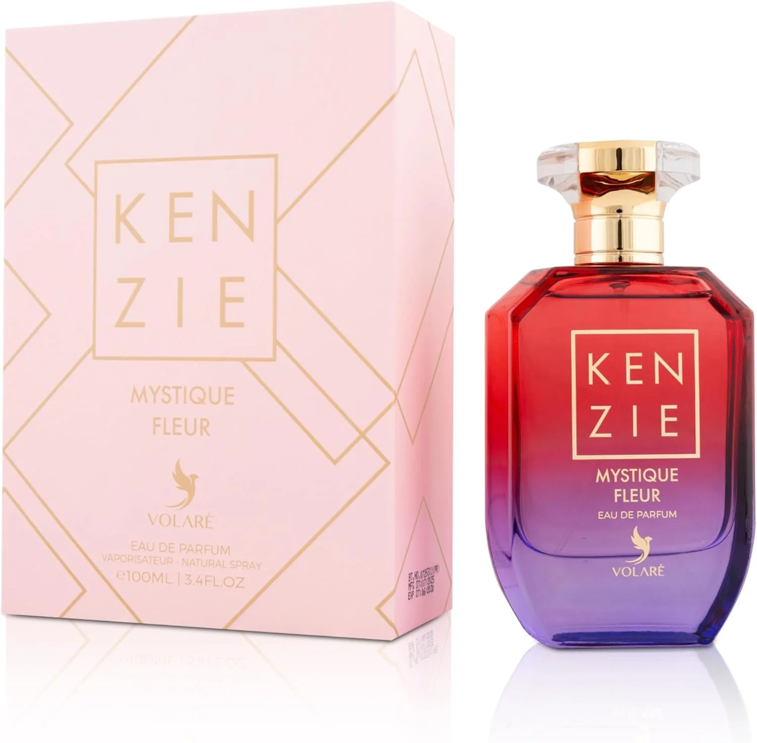 ادکلن زنانه ولار کنزی میستیک فلور - گرم و گلی، 100 میلی لیتر | ماندارین و گلابی، رز و گل صد تومانی، وانیل و مشک