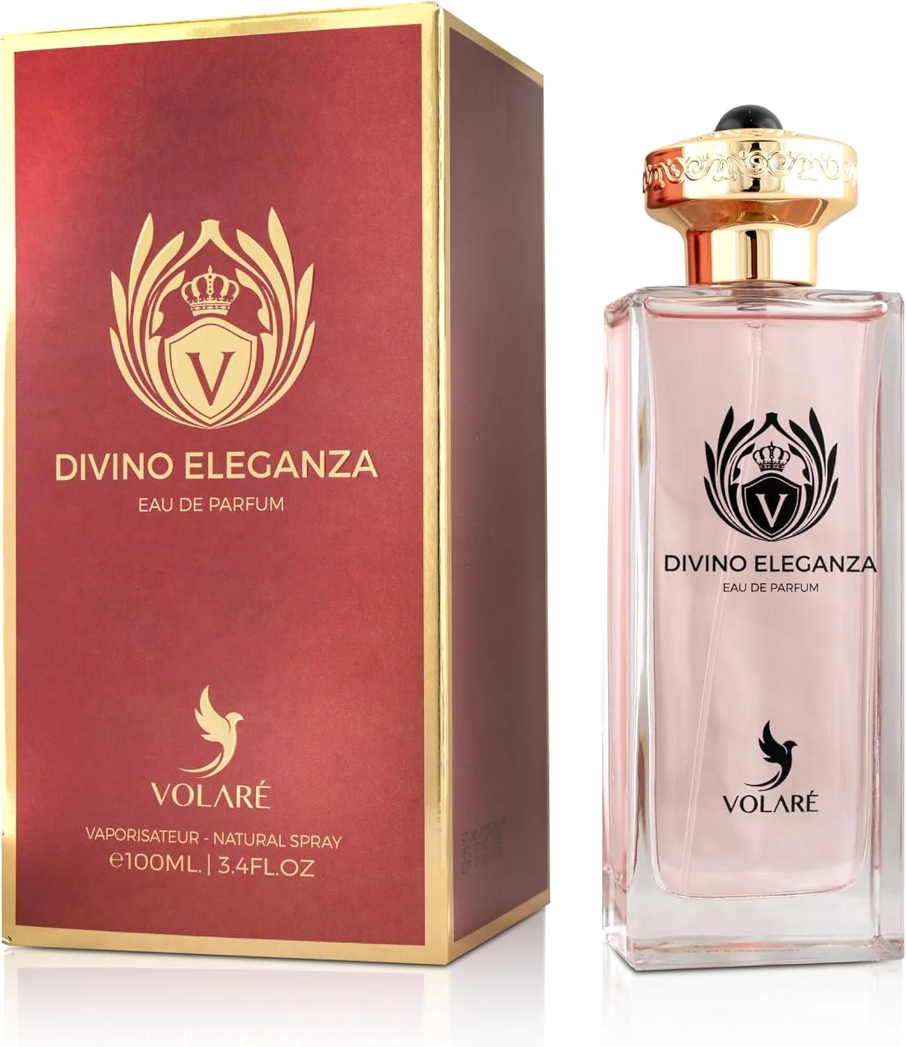 Volare Divino Eleganza | عطر میوه ای چوبی با رایحه لیمو سیسیلی، گیلاس و مشک | ادو پرفیوم زنانه - 100 میلی لیتر