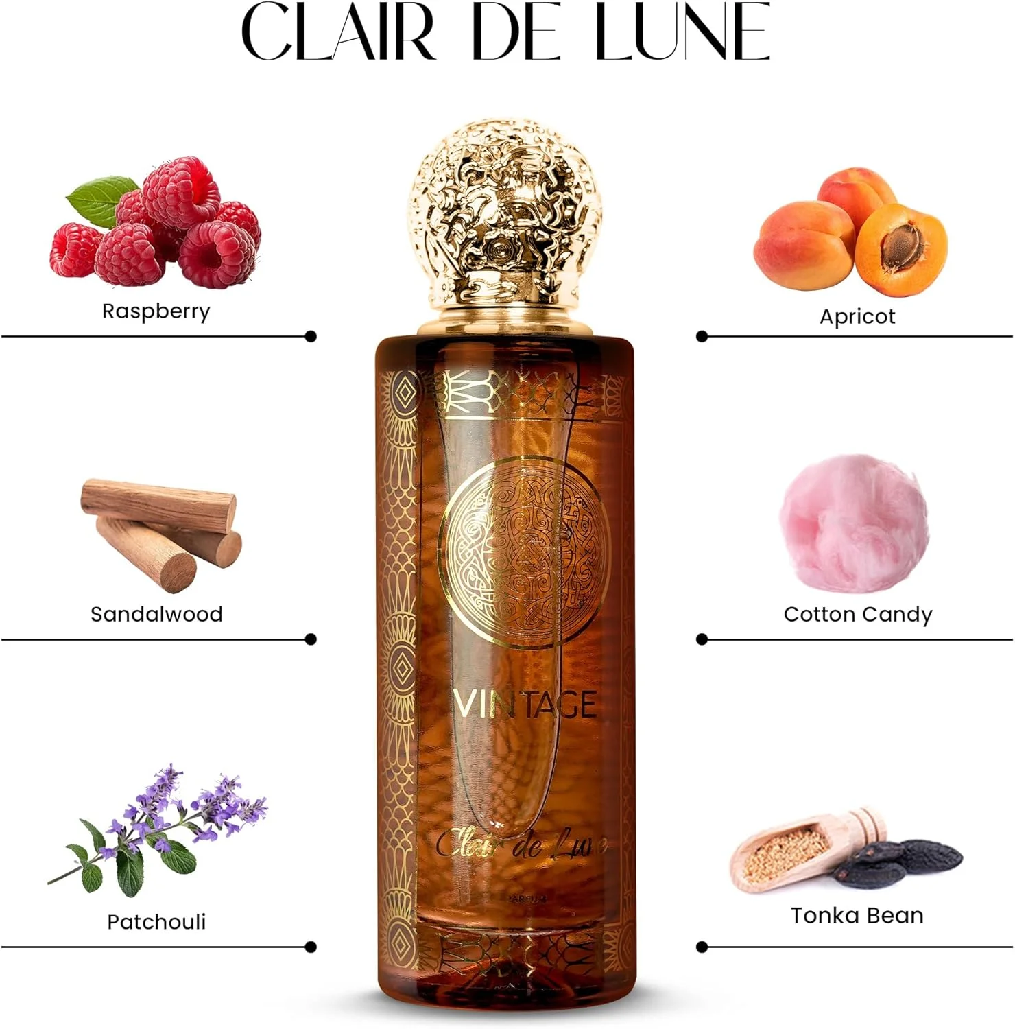 عطر زنانه ویرتِج بای اِی اِم دی پرفیومز مدل Clair De Lune - عطر کلاسیک برای زنان و مردان - ادو پرفیوم با ماندگاری بالا ۱۰۰ میلی لیتر عطر زنانه ویرتِج بای اِی اِم دی پرفیومز مدل Clair De Lune - عطر کلاسیک برای زنان و مردان - ادو پرفیوم با ماندگاری بالا ۱۰۰ میلی لیتر