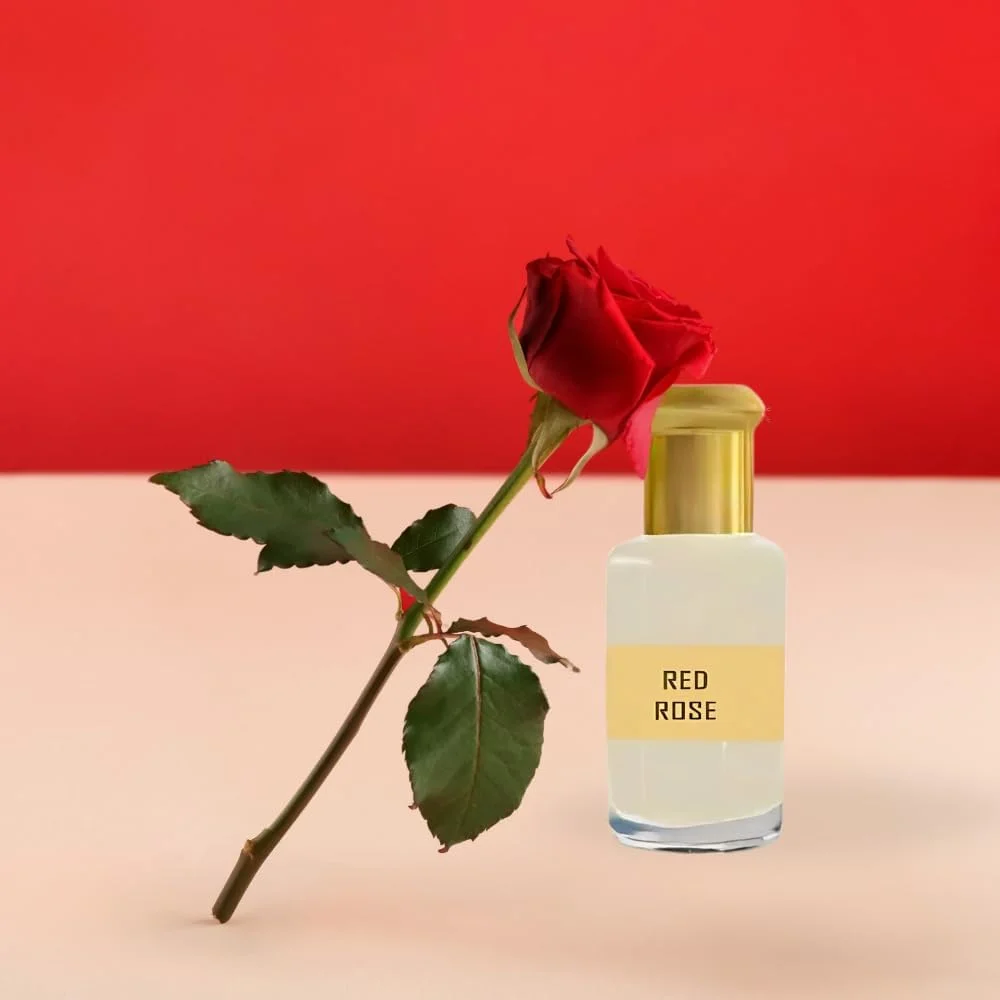 روغن عطر گل رز سرخ TSZ زنانه - 6 میلی لیتر عطر عربی لوکس | بدون الکل، ماندگاری طولانی و مشک گل های سفید، رایحه ای برای حجاب و عبا