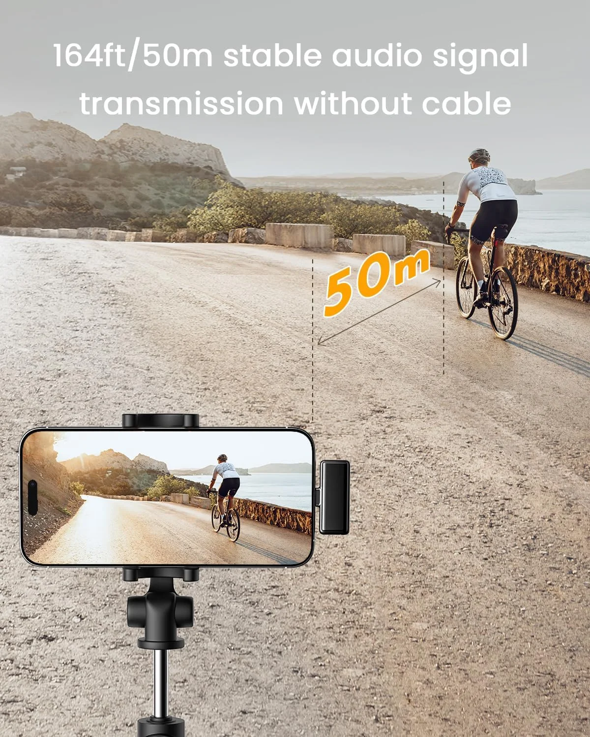 میکروفون مینی PQRQP برای آیفون، اندروید (Lightning/USB C)، عمر باتری 80 ساعته، صدای Hi-Fi، 48kHz/24-bit، میکروفون های بی سیم با حذف نویز برای ضبط ویدئو، استریمینگ، برد 164 فوت میکروفون مینی PQRQP برای آیفون، اندروید (Lightning/USB C)، عمر باتری 80 ساعته، صدای Hi-Fi، 48kHz/24-bit، میکروفون های بی سیم با حذف نویز برای ضبط ویدئو، استریمینگ، برد 164 فوت