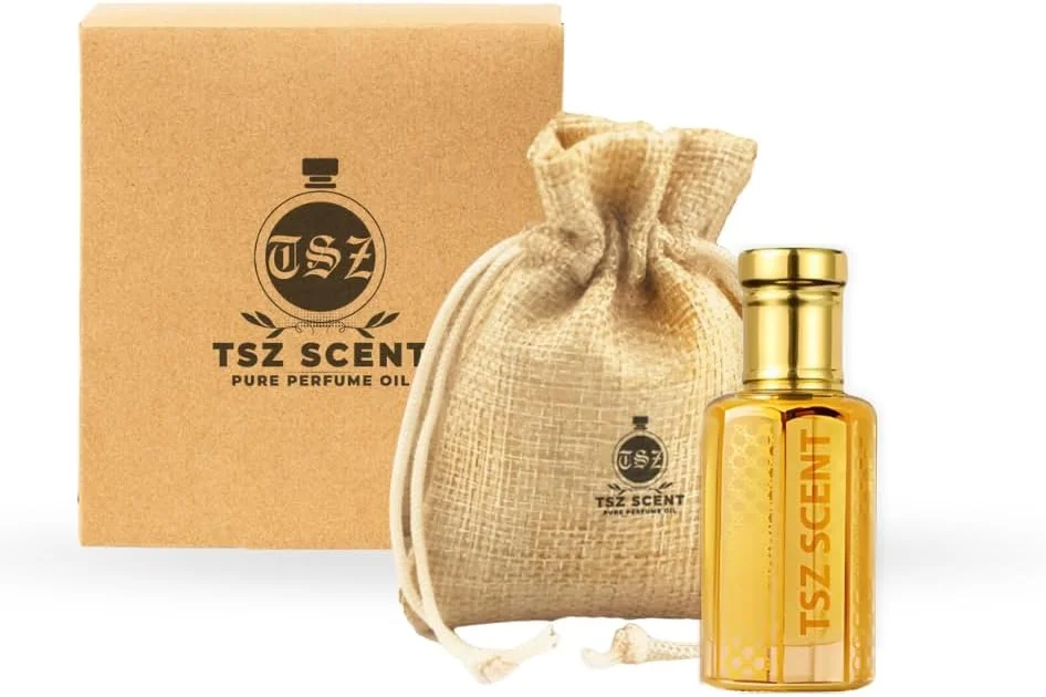 روغن عطر لوکس عود مخملی TSZ Scent، عطر 12 میلی لیتری، رایحه ماندگار унисекс با رایحه های چرم، کهربا، چوب، روغن های طبیعی برای استفاده روزانه.