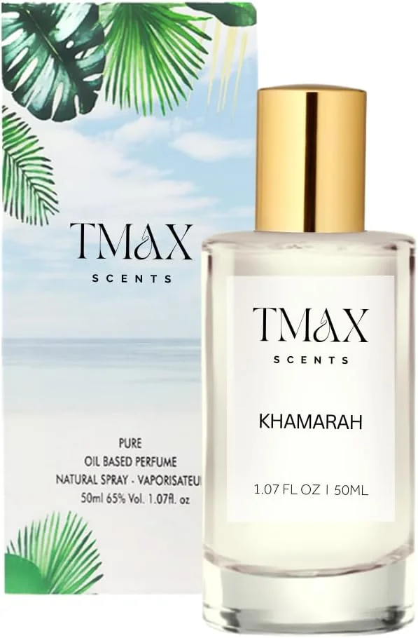 ادکلن تی مکس سنتز Khamarah Eau De Parfum اسپایسی وانیلی یونیسکس | عطر لوکس ماندگار 50 میلی لیتر | عطر الهام گرفته | رایحه مشک و عنبر