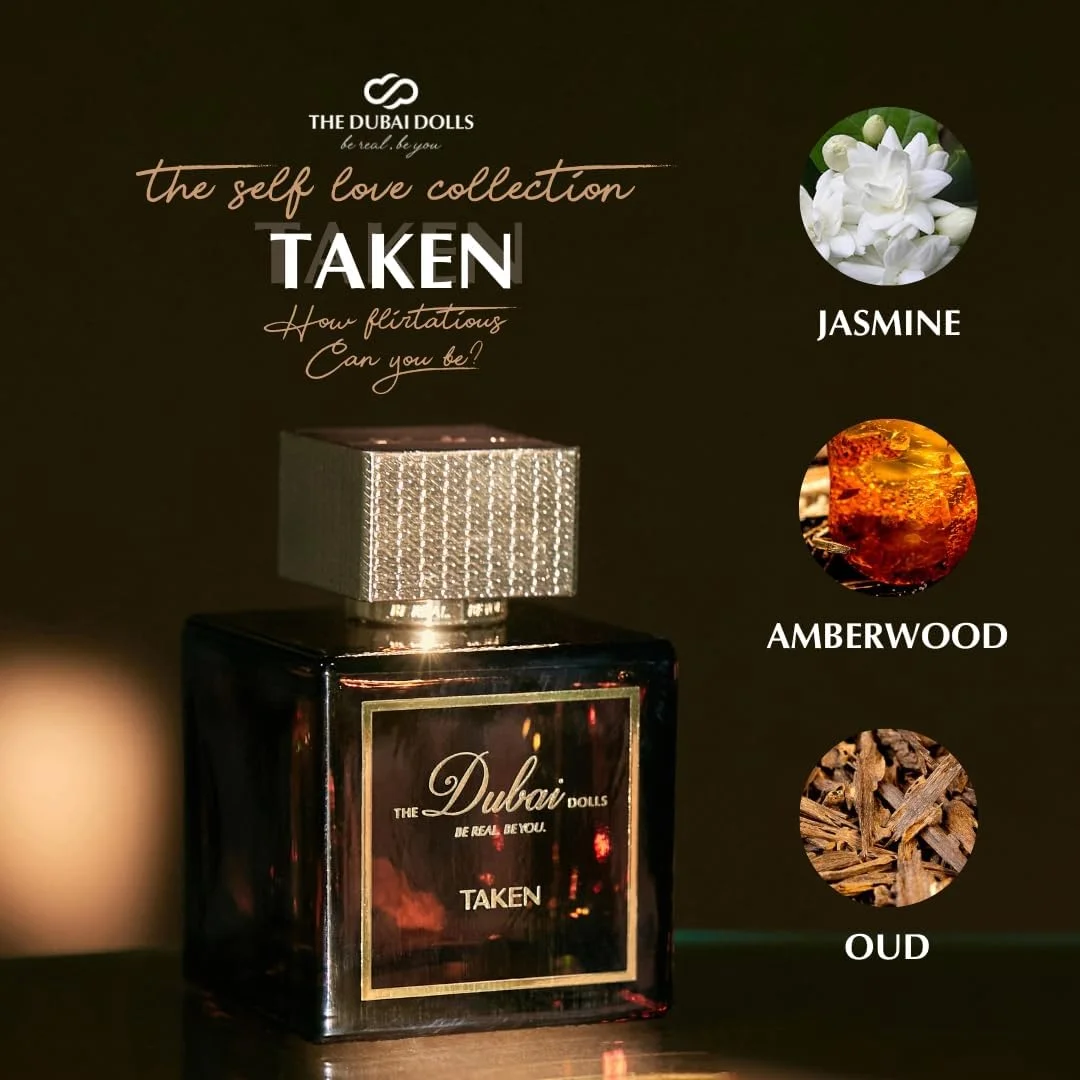 ادکلن زنانه لوکس دبی دالز مدل TAKEN | عطر عود با رایحه چوبی و پایانی جذاب | مناسب برای روز و شب | یاس، زعفران و عنبر (100 میلی لیتر) ادکلن زنانه لوکس دبی دالز مدل TAKEN | عطر عود با رایحه چوبی و پایانی جذاب | مناسب برای روز و شب | یاس، زعفران و عنبر (100 میلی لیتر)