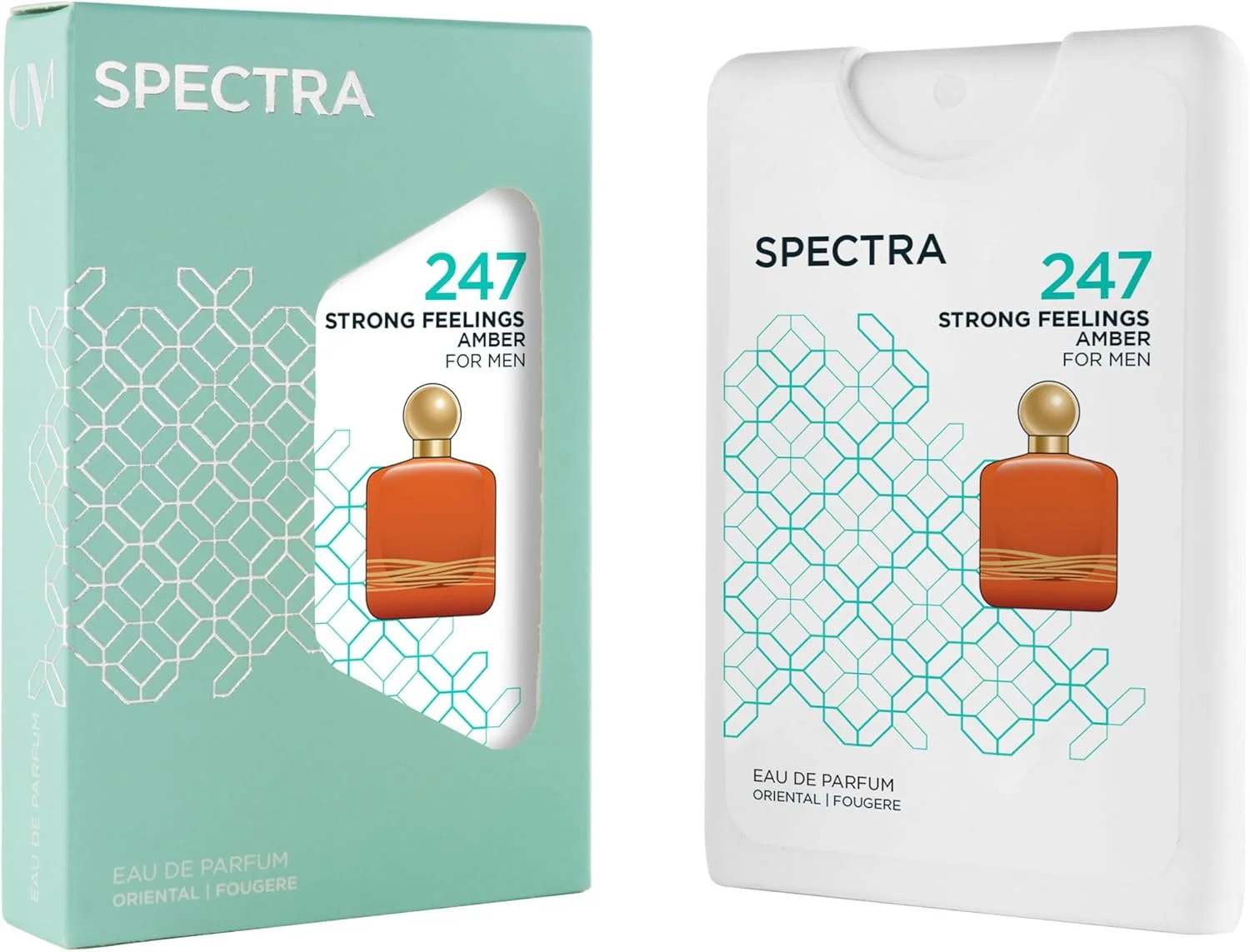 عطر جیبی اسپکترا 247 Strong Feelings Amber EDP унисекс - 18 میلی لیتر