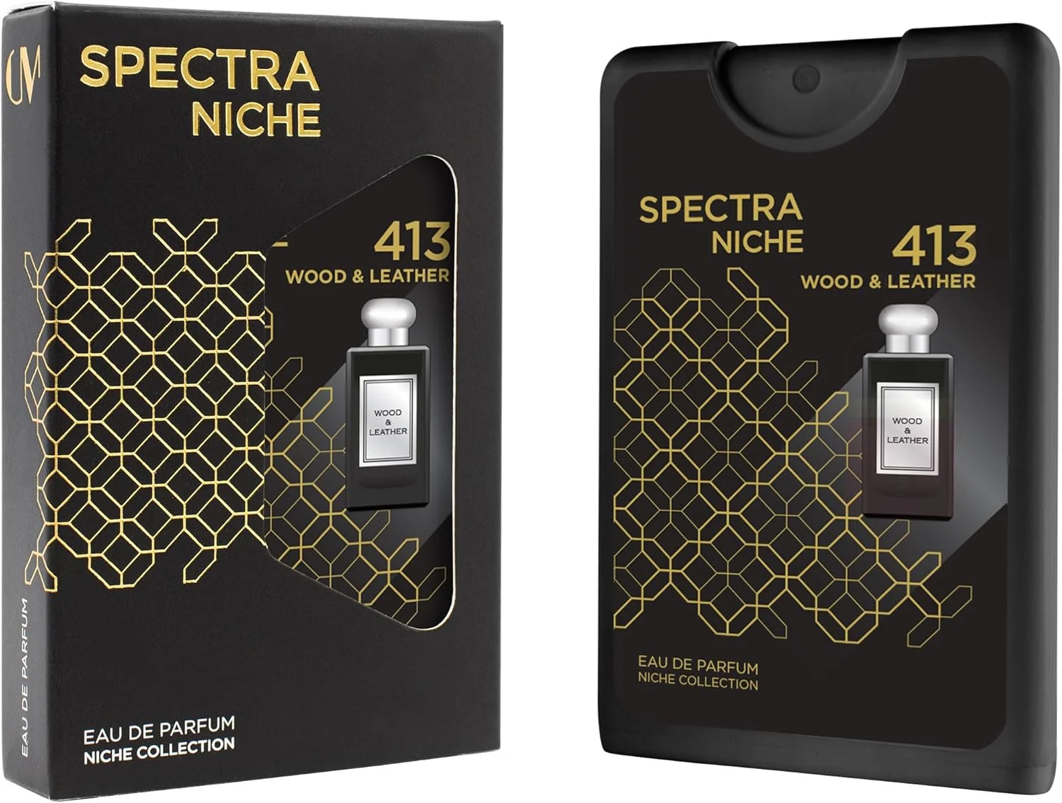 عطر جیبی اسپکترا نیش 413 چوب و چرم ادو پرفیوم унисекс - 18 میلی لیتر