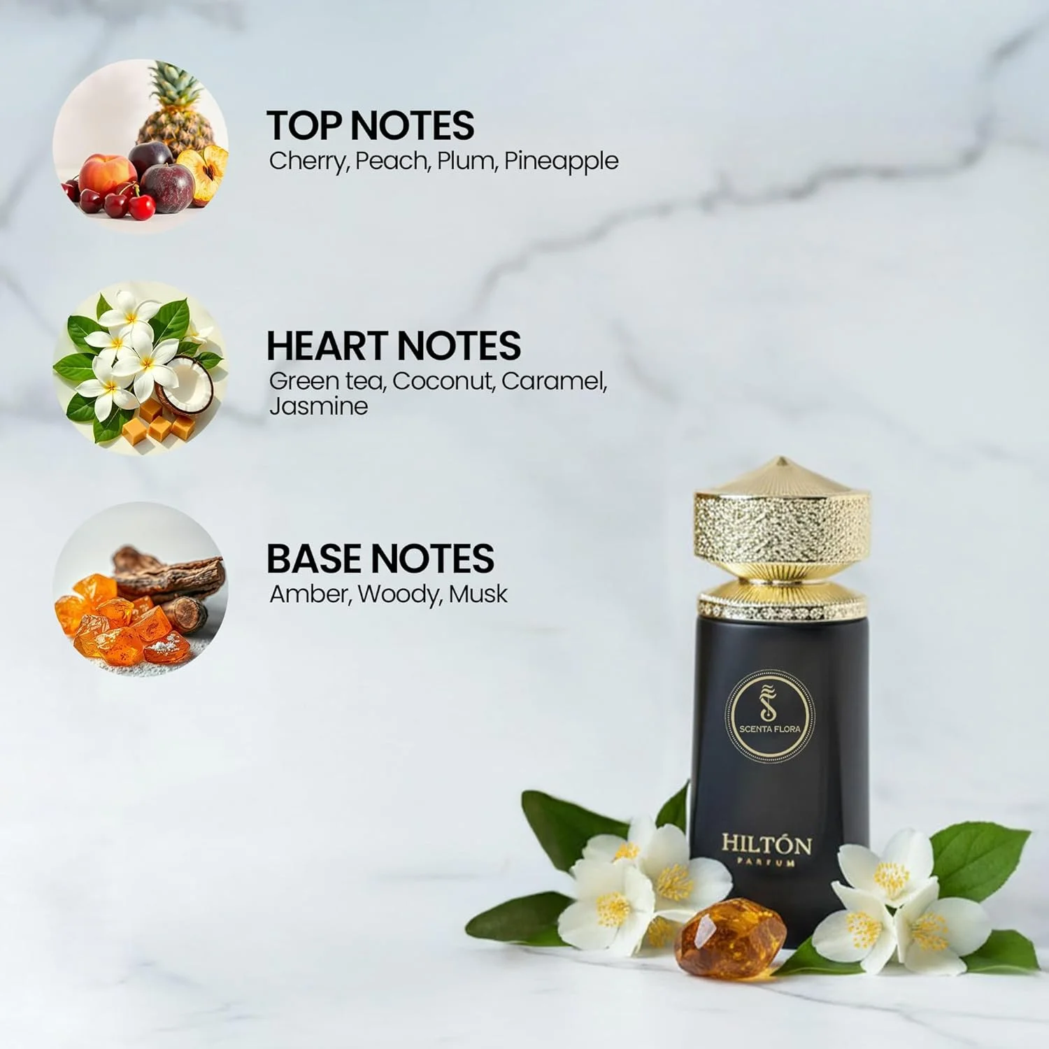 ادکلن هیلتون فلورا سنتا | 100 میل ادو پرفیوم унисекс | رایحه میوه ای و مشک دار | عطرهای ماندگار برای آقایان و بانوان | مناسب برای استفاده روزمره و مناسبت های خاص