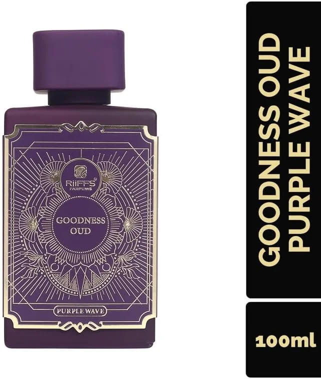 عطر مردانه و زنانه RiiFFS Goodness Oud Purple Wave | ادو پرفیوم ماندگار | رایحه لوکس унисекс با تمشک، زعفران، چرم و وانیل - مناسب برای هدیه، 100 میلی لیتر