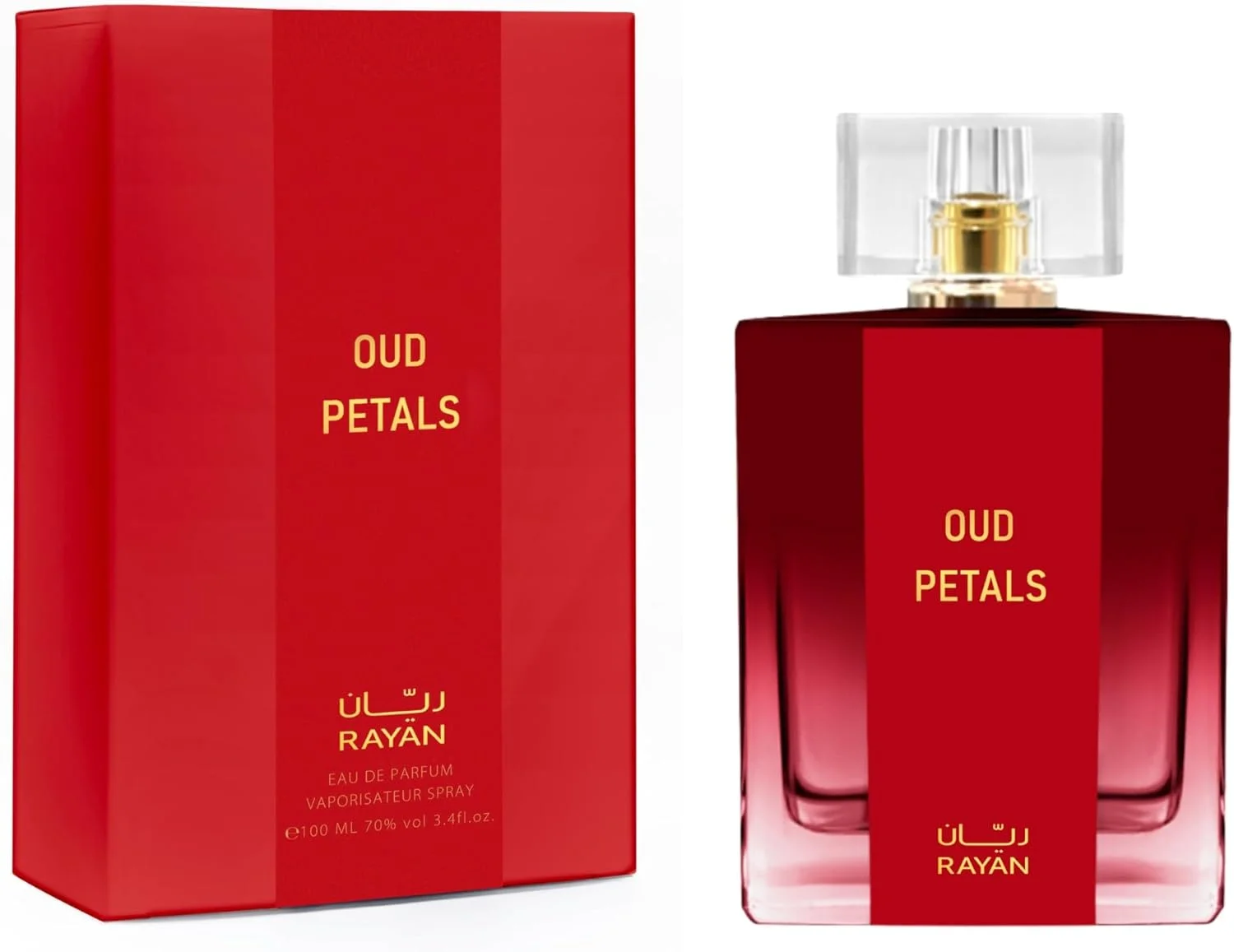 عطر زنانه رایان عود پتالز - ادو پرفیوم عربی ماندگار، 100 میلی لیتر، عطر زنانه با رایحه باغ گل رز بر پایه مشک، عود، ترنج، یاس عربی - هدیه ای ایده آل برای ماه رمضان و عید