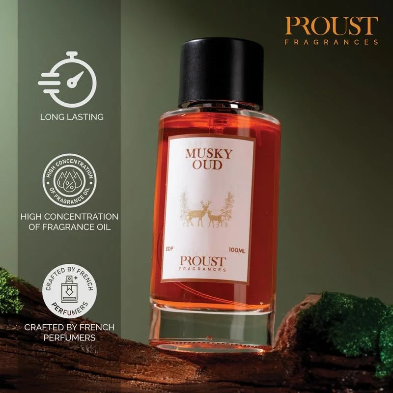 عطر یونیسکس PROUST FRAGRANCES | عطر با ماندگاری طولانی (100 میلی لیتر، مشک عود) عطر یونیسکس PROUST FRAGRANCES | عطر با ماندگاری طولانی (100 میلی لیتر، مشک عود)