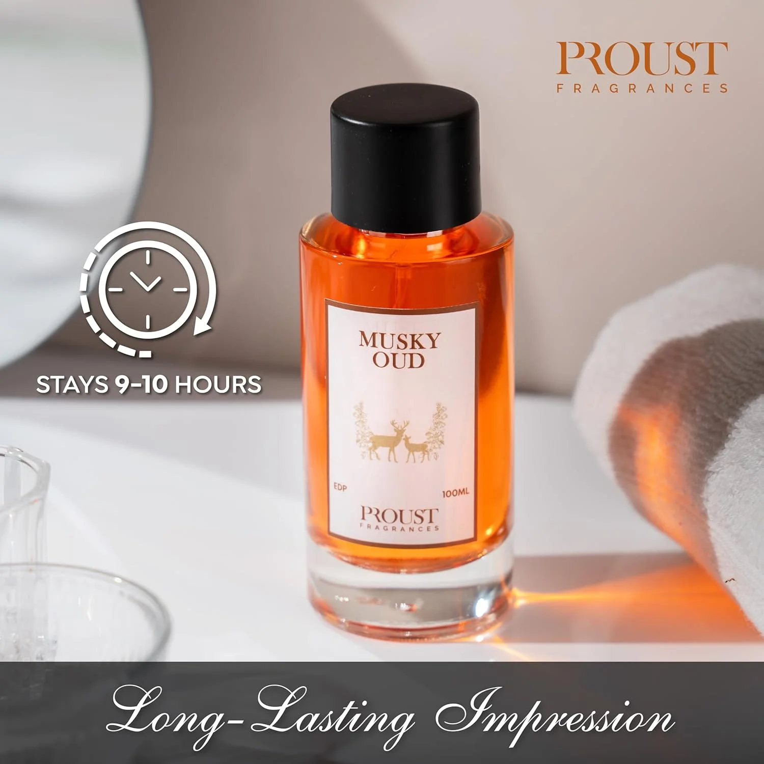 عطر یونیسکس PROUST FRAGRANCES | عطر با ماندگاری طولانی (100 میلی لیتر، مشک عود) عطر یونیسکس PROUST FRAGRANCES | عطر با ماندگاری طولانی (100 میلی لیتر، مشک عود)