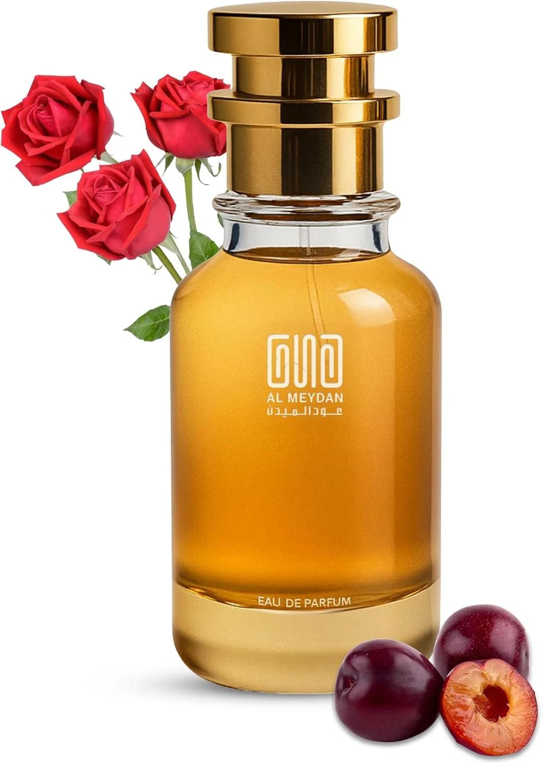 عطر روغنی عود المیدان زنانه و مردانه – الهام گرفته از Woodd Whissper Ojjar – عطر روغنی گلی چوبی ماندگار با رایحه آلو، چوب صندل و عنبر – ماندگاری 8 تا 10 ساعت (100 میلی لیتر)